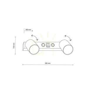 Aplică de perete Nex White 2 XGU10 / USB small 3