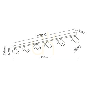 Lampa de tavan Nex Black 6 XGU10 small 6
