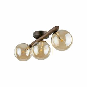 Lampa de tavan Estera din lemn de nuc, culoare chihlimbar, 3 Xg9 small 3