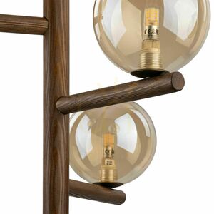 Lampa suspendată Estera din lemn de nuc, culoare chihlimbar, 3 Xg9 small 3