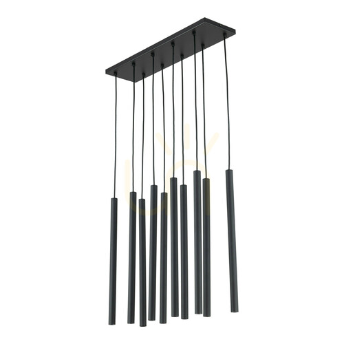 Verifica Lampă suspendată Ferro Black, bandă cu 10 becuri Xg9