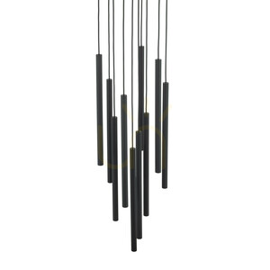 Lampa suspendată Ferro Black 10 Xg9 Circle small 5