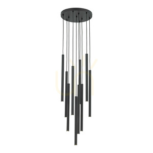 Lampa suspendată Ferro Black 10 Xg9 Circle small 6