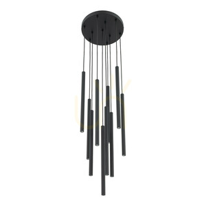 Lampa suspendată Ferro Black 10 Xg9 Circle small 7