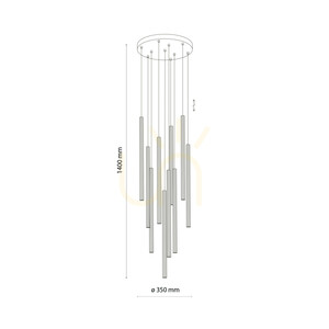 Lampa suspendată Ferro Black 10 Xg9 Circle small 8