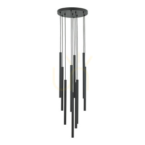 Lampa suspendată Ferro Black 10 Xg9 Circle small 9