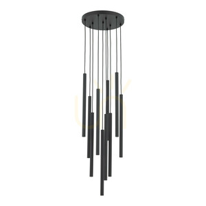 Lampa suspendată Ferro Black 10 Xg9 Circle small 0
