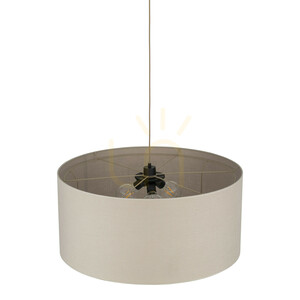Lampa suspendată Largo Linen, 3 x E27 small 3