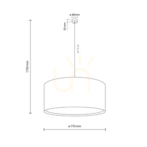 Lampa suspendată Largo Linen, 3 x E27 small 7