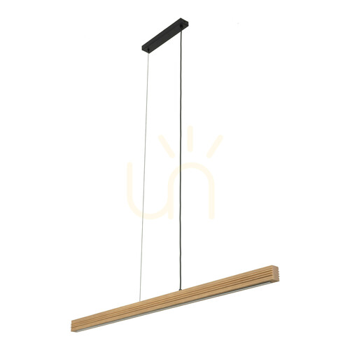 Verifica Lampa suspendată Viga Wood cu LED, din lemn de pin antic periat