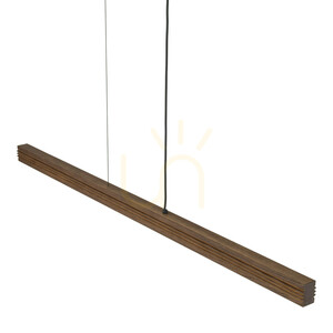 Lampa suspendată Viga Wood cu LED, din lemn de pin periat și nuc small 6