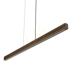 Lampa suspendată Viga Wood cu LED, din lemn de pin periat și nuc small 7