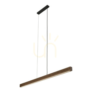 Lampa suspendată Viga Wood cu LED, din lemn de pin periat și nuc small 9
