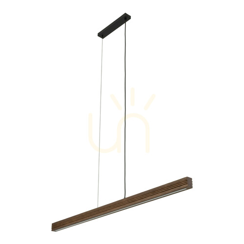 Verifica Lampa suspendată Viga Wood cu LED, din lemn de pin periat și nuc