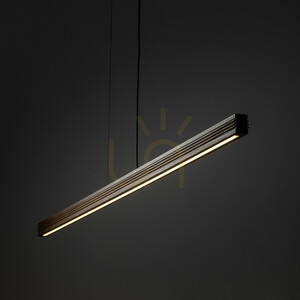 Lampa suspendată Viga Wood cu LED, din lemn de pin periat și nuc small 2