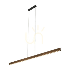 Lampa suspendată Viga Wood cu LED, din lemn de pin periat și nuc small 7