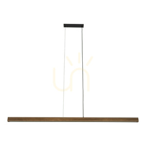 Lampa suspendată Viga Wood cu LED, din lemn de pin periat și nuc small 9