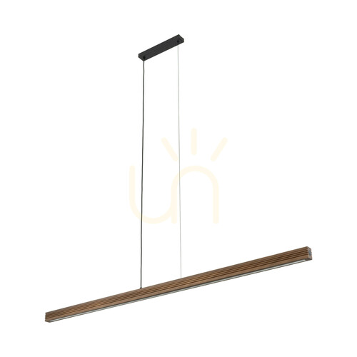 Verifica Lampa suspendată Viga Wood cu LED, din lemn de pin periat și nuc