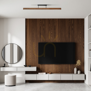 Lampa de tavan Viga Wood cu LED, din lemn de pin periat și nuc small 3