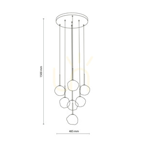 Lampă suspendată Lava Brown 7 Xg9 small 10