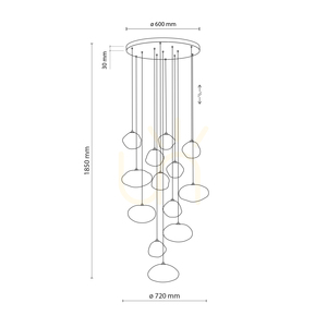 Lampa suspendată Nebia New Brown 13 Xg9 small 11