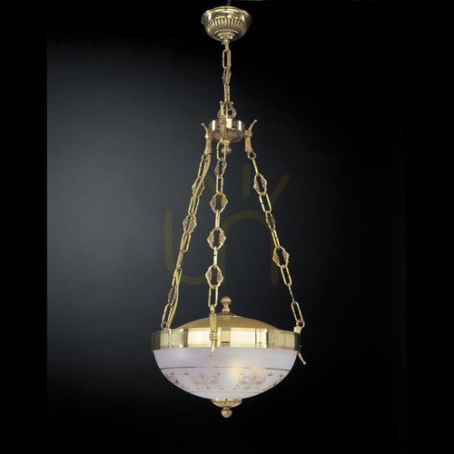 Verifica Pendul Italux auriu sticlă alamă 2xE27 L.6112/2