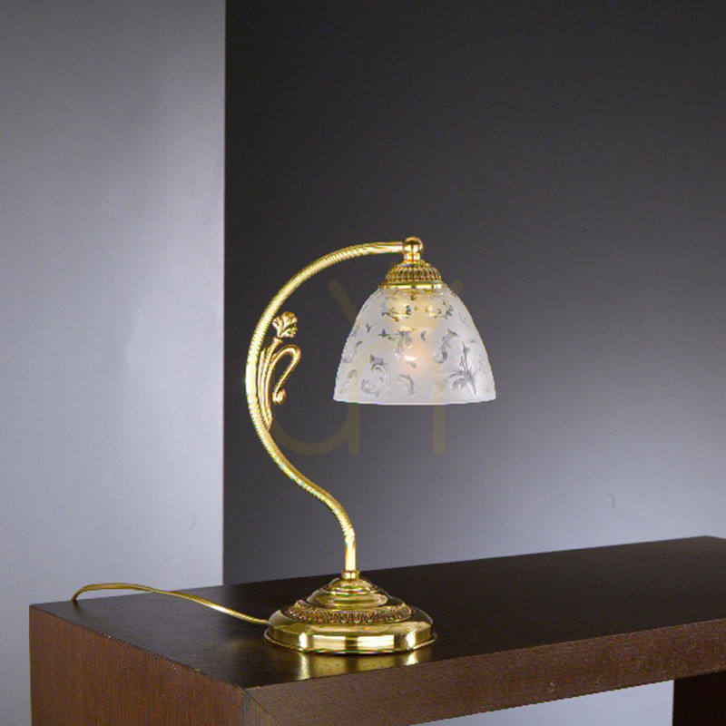Verifica Lampă de birou Italux Vetro Oriente aurie sticlă alamă E27 P.6352/P Lampă de birou Italux Vetro Oriente aurie sticlă alamă E27 P.6352/P