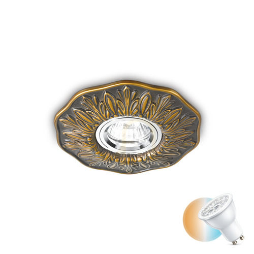 Verifica Spot încastrat Ideallux POLKA 115580 șampanie GU10 aluminiu Ø14 cm