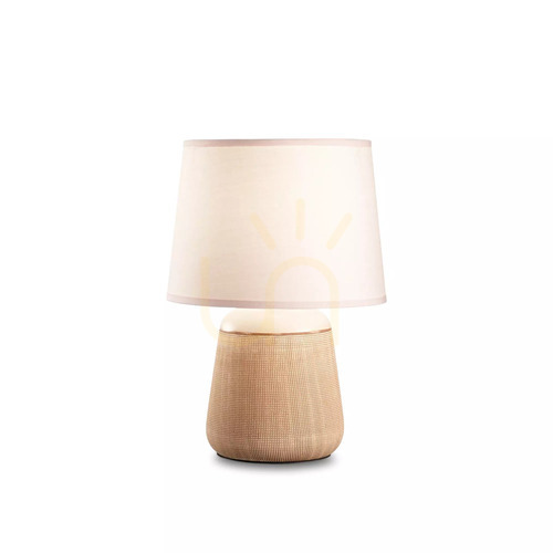 Verifica Lampă de masă Ideallux KALI TL1 albă E14 metal textil 20 cm 245331