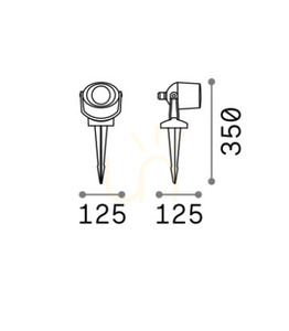 Ideallux ELIO 120218 alb GU10 IP66 12,5 cm reflector de grădină drive-in small 2