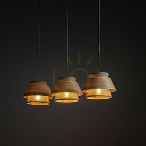 Lampa suspendată Kalum Wood 3 Xe27 small 1