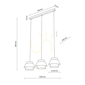 Lampa suspendată Kalum Wood 3 Xe27 small 7