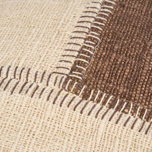 Husă de pernă BAZAR BIZAR Cocoa Patchwork din bumbac maro natural 50 × 70 cm small 4