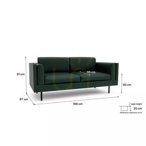 Canapea CHELSEA cu două locuri – Canapea Green City small 4