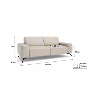 Canapea SOHO cu două locuri – Canapea Beige City small 4