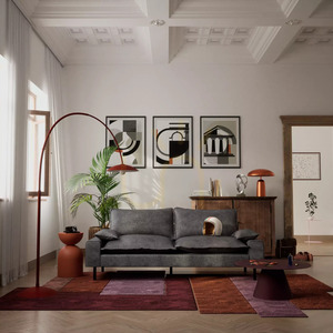 Canapea cu două locuri AVENTINE – culoare grafit, de la City Sofa small 1