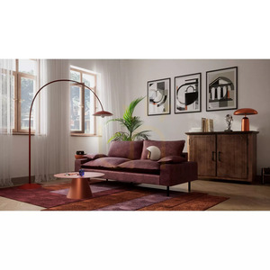 Canapea cu două locuri AVENTINE – Canapea Burgundy City small 6