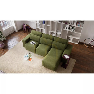 Canapea extensibilă de colț universală JORDAAN – culoare kaki, de la City Sofa small 6