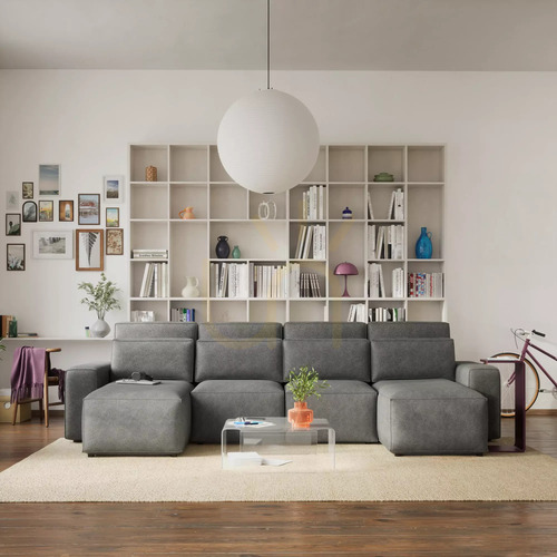 Verifica Canapea extensibilă de colț JORDAAN – în formă de U – Canapea Gray City