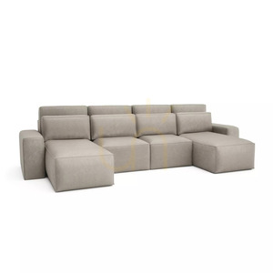 Canapea extensibilă de colț JORDAAN – în formă de U – Canapea Cream City small 2