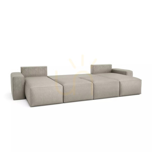 Canapea extensibilă de colț JORDAAN – în formă de U – Canapea Cream City small 4