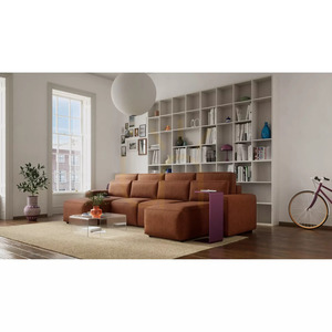 Canapea extensibilă de colț JORDAAN – în formă de U – roșu cărămiziu de la City Sofa small 7