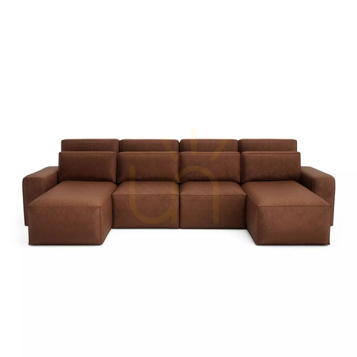 Verifica Canapea extensibilă de colț JORDAAN – în formă de U – roșu cărămiziu de la City Sofa