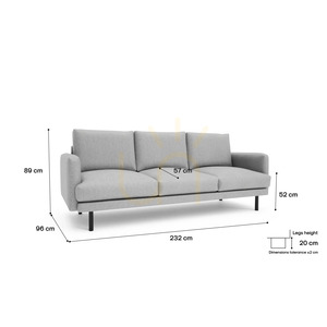 Canapea BRERA cu 4 locuri – Canapea Gray City small 4
