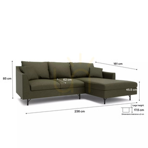 Canapea de colț ALFAMA cu 4 locuri – Green City Sofa small 4