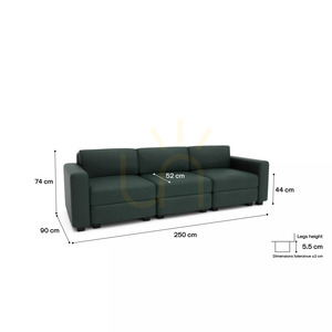 Canapea modulară GRACIA cu 3 locuri – Canapea Green City small 4