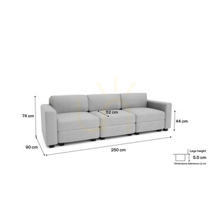 Canapea modulară GRACIA cu 3 locuri – Canapea Gray City small 4