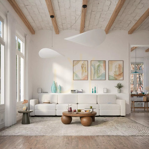 Canapea modulară GRACIA cu 4 locuri – Canapea City crem-bej small 1