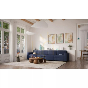 Canapea modulară GRACIA cu 4 locuri – Canapea City albastru închis small 6