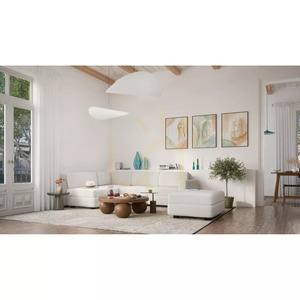 Canapea modulară de colț GRACIA cu 4 locuri – Canapea City crem-bej small 6